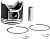 Поршень в сборе с кольцами SPI, SM-109247, 2203943;2203605;2204154