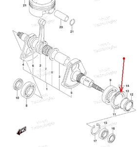 Шестерня коленвала Suzuki KingQuad 750 12661-31G01