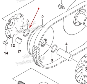 Сальник вариатора Suzuki Kingquad 750 21124-31G00