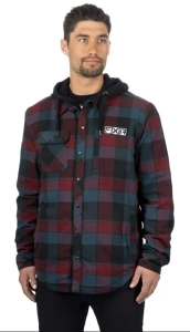 Куртка FXR Timber Flannel (Drk Stl Merlot - XL) с утеплителем 231117-0327-16