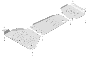 Защита картера,диф, КПП, Радиатора, Разд. коробки. RAM TRX (TRX 6.2) 32908