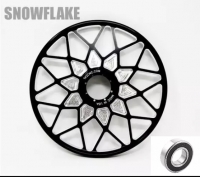 Каток задний TKI Snowflake 10"  (черный) с подшипником для снегохода 406-4005-02