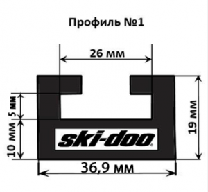 Накладка направляющей гусеницы 1422мм (графит) Ski-Doo 408-56-80