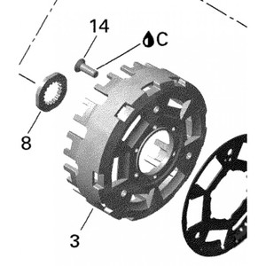 Барабан сцепления Can-Am Spyder Roadster GS  RS  RT 08-10 420259535