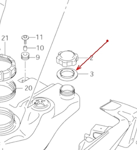 Прокладка бензобака Suzuki Kingquad 750 44261-31G00