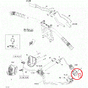 Кронштейн кнопки экстренной остановки двигателя BRP Ski Doo 515176825