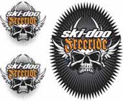 Наклейки оригинальные Ski-Doo Freeride Skulls 516006307