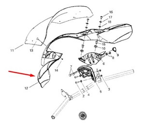 Основа лобового стекла для Ski-Doo 517302537 517302816