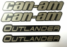 Комплект наклеек на расширители арок квадроцикла BRP Outlander G2 704905083 704904338 704904899 704904920 704903498