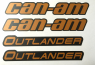 Комплект наклеек на расширители арок квадроцикла BRP Outlander G2 704905083 704904338 704904899 704904920 704903498