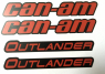 Комплект наклеек на расширители арок квадроцикла BRP Outlander G2 704905083 704904338 704904899 704904920 704903498