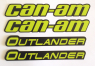 Комплект наклеек на расширители арок квадроцикла BRP Outlander G2 704905083 704904338 704904899 704904920 704903498