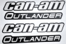 Комплект наклеек на расширители арок квадроцикла BRP Outlander G2 704905083 704904338 704904899 704904920 704903498