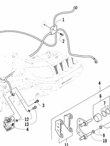 Тормозные шланги с пауком для квадроцикла Arctic Cat 1000 700 650 500 450 400 1502-015