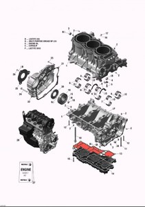 Прокладка картера двигателя для снегохода BRP SkiDoo EXPEDITION MXZ X GRAND TOURING 1200 420430770