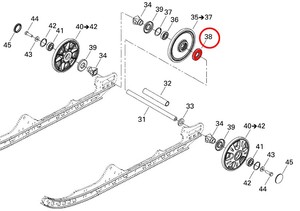 Сальник задней подвески BRP Ski-Doo SKANDIC RENEGADE TUNDRA Grand Touring MXZ Summit FREERIDE Expedition Freestyle GSX GTX ADRENALINE BLIZZARD 503190682