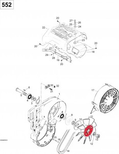 Крыльчатка вентилятора для снегохода BRP SkiDoo 420866294