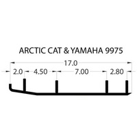 Коньки 3S для снегохода Arctic Cat Bearcat 570 Z1 SR Viper 8JP-F3731-00-00 2703-375 1703-218 1703-848 1703-849 0703-871 EAT3-9975 WAT-9975 9308-03