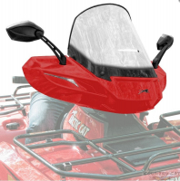 Стекло для квадроцикла универсальное с зеркалами ATV WindPro Viper Red 1436-538