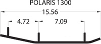 Коньки 3S (подрез) для лыж снегохода Polaris Indy Rush Switchback IQ Widetrak 2879025 EPI3-1300 WPI-1300 9545-03