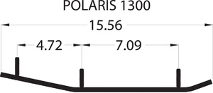 Коньки 3S (подрез) для лыж снегохода Polaris Indy Rush Switchback IQ Widetrak 2879025 EPI3-1300 WPI-1300 9545-03
