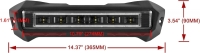 Дополнительный стоп сигнал (фонарь) + задний ход Polaris RZR 2020+ PRO R B0801-04001CL MTVPH0282