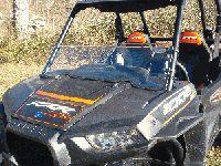 Стекло лобовое 1-2 для Polaris RZR 800 900 570 Kemimoto FTVWS006