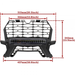 Решетка радиатора с доп фарой Polaris RZR 1000 /RZR XP Turbo 2019+ 5455542-070 /5455433-070 Kemimoto GR101 GR101