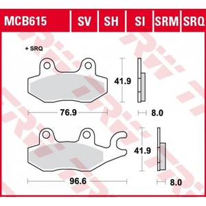 Колодки тормозные (серия Sinter Offroad) MCB615 MCB615SI 715500335;43082-0022; 3LD-W0045-00-00, 5B4-W0045-10-00; 9060-080910 FA135 FA165  Синтетика