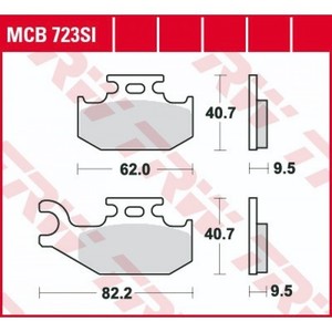 Колодки тормозные (серия Sinter Offroad) MCB723SI  705600349, 705600150, 705600004, 705601147