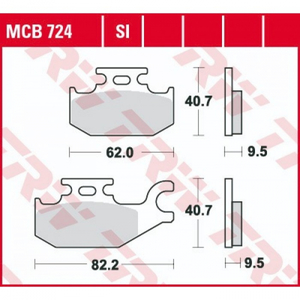 Колодки тормозные (серия Sinter Offroad) MCB724SI 705600350, 705600398, 705600014