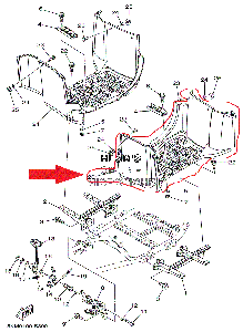 Подножка правая Yamaha grizzly 660 5KM-27463-01-00