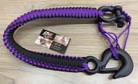 Трос-удлинитель из паракорда для лебедки фиолетовый черный (черный крюк)  PRD-B-GREY B
