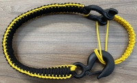 Трос-удлинитель из паракорда для лебедки желтый черный (черный крюк) PRD-B-YL B
