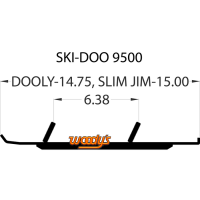 Коньки для лыж снегохода Woodys Ski-Doo Lynx  DS4-9500-1 860201043
