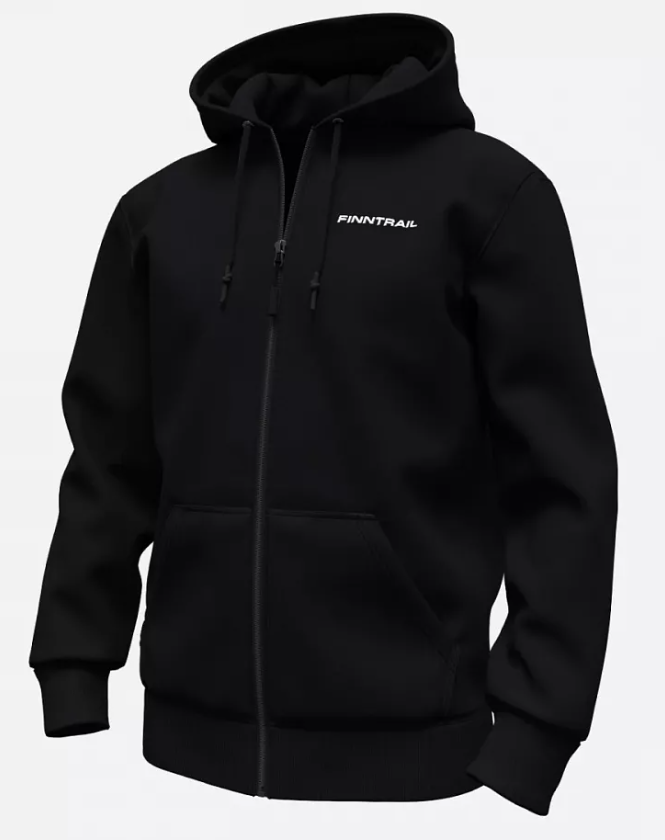 Худи Finntrail Logo Zip 6825 Black Размер XL