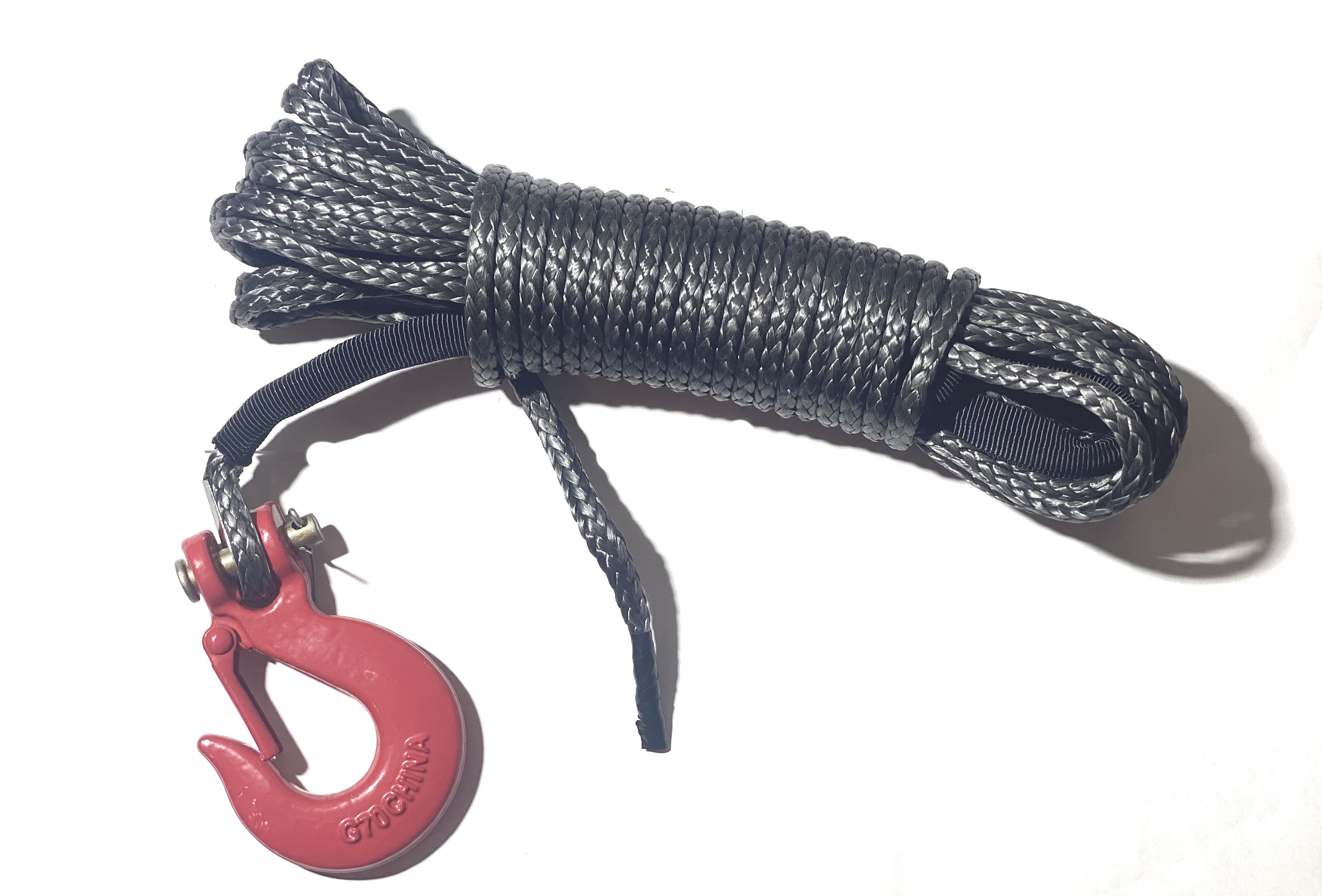 Трос синтетический 5мм. X 15 м со съемным крюком для лебедки 5X15DNHG-NEW