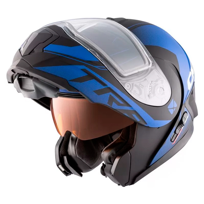 Шлем модуляр CKX TRANZ 1,5 Ams DL+EDL Caliber матовый синий 511992 Размер M