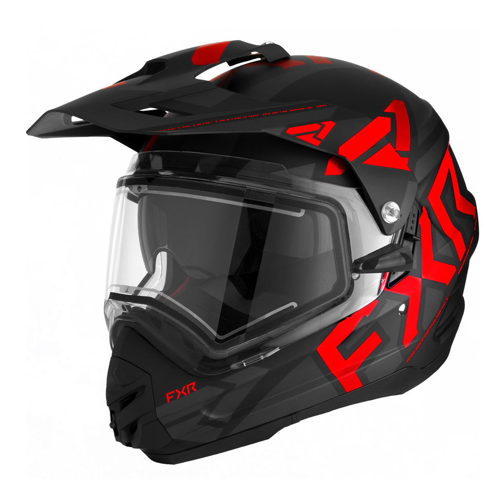 Шлем с подогревом визора FXR TORQUE X TEAM Black Red 230635-1020 Размер XL