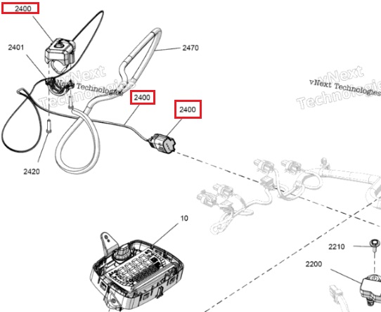 Кнопка запуска двигателя снегохода BRP Ski-Doo Gen 5 850 Freeride Summit (2023+) 515179056