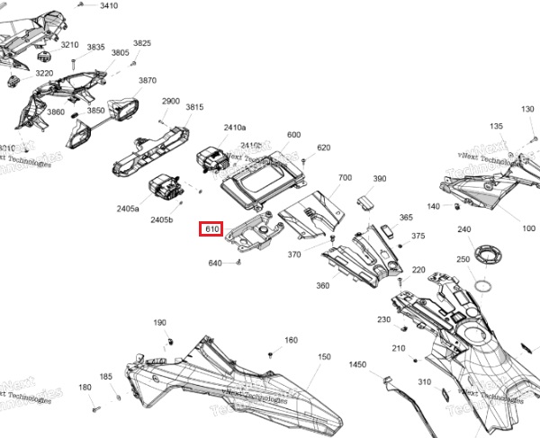 Крепление приборной панели снегохода BRP Ski-Doo 515179104
