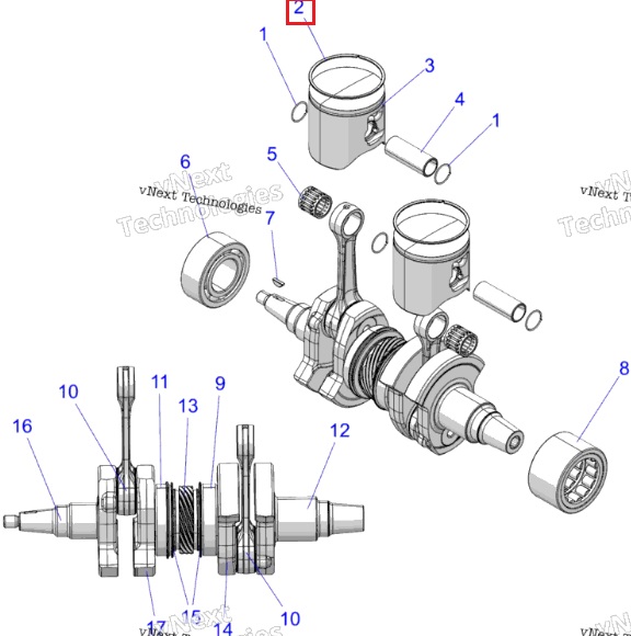 2209829 Кольцо Поршневое Для Polaris PATRIOT 9R
