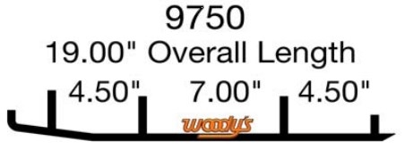 Коньки для лыж снегохода Woody's Arctic Cat  EAT3-9750-1 WAT-9750-1 (1703-871 1703-212) 4" карбидовый кант