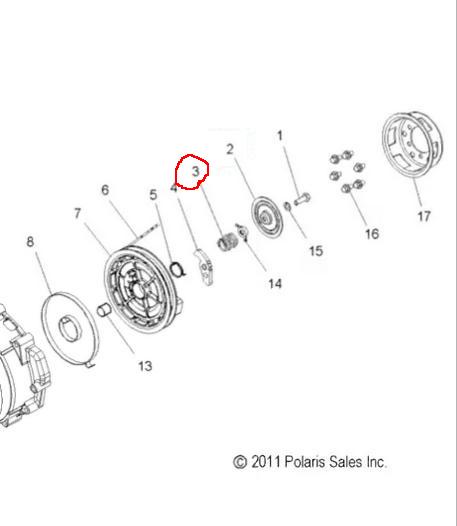 3022313 Пружина Прижимная Ручного Cтартера Для Polaris