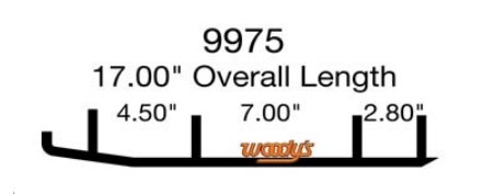 Коньки для лыж снегохода Woody's Yamaha Arctic Cat EAT3-9975-1 WAT-9975-1 (0703-871 1703-218 2703-375) 8" карбидовый кант