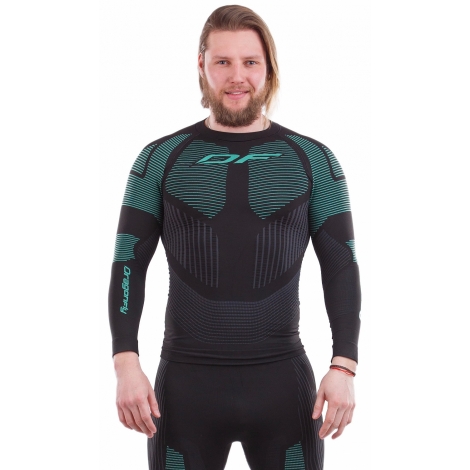 Термофутболка DragonFly 3DTHERMO GREEN с длинным рукавом 300206 Размер XL-XXL
