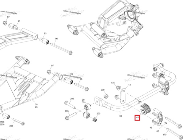 Втулка заднего стабилизатора для BRP Can-Am Maverick Sport 706003411 706004272