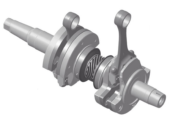 Коленчатый вал для снегохода BRP Ski-doo Rev Gen4 420893787 420893982