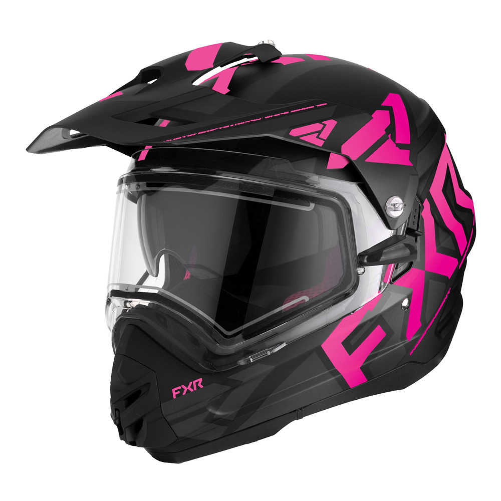 Шлем с подогревом визора FXR TORQUE X TEAM Black Electric Pink 230635-1094 Размер M