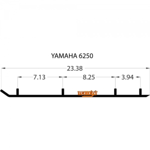 Коньки снегохода Yamaha Bravo   VK540   8E3-23731-00-XX   8M6-23731-01-00   VMX-23731-01-XX   EYV3-6250-1 2836-03 3S - кант 10см